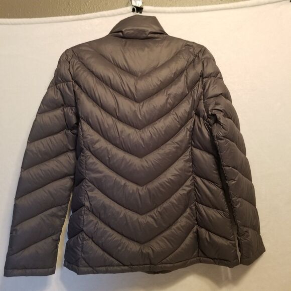 Calvin Klein Womens Medium Coat Dark Gray Packable Down Puffer Classic Basic - Picture 9 of 10